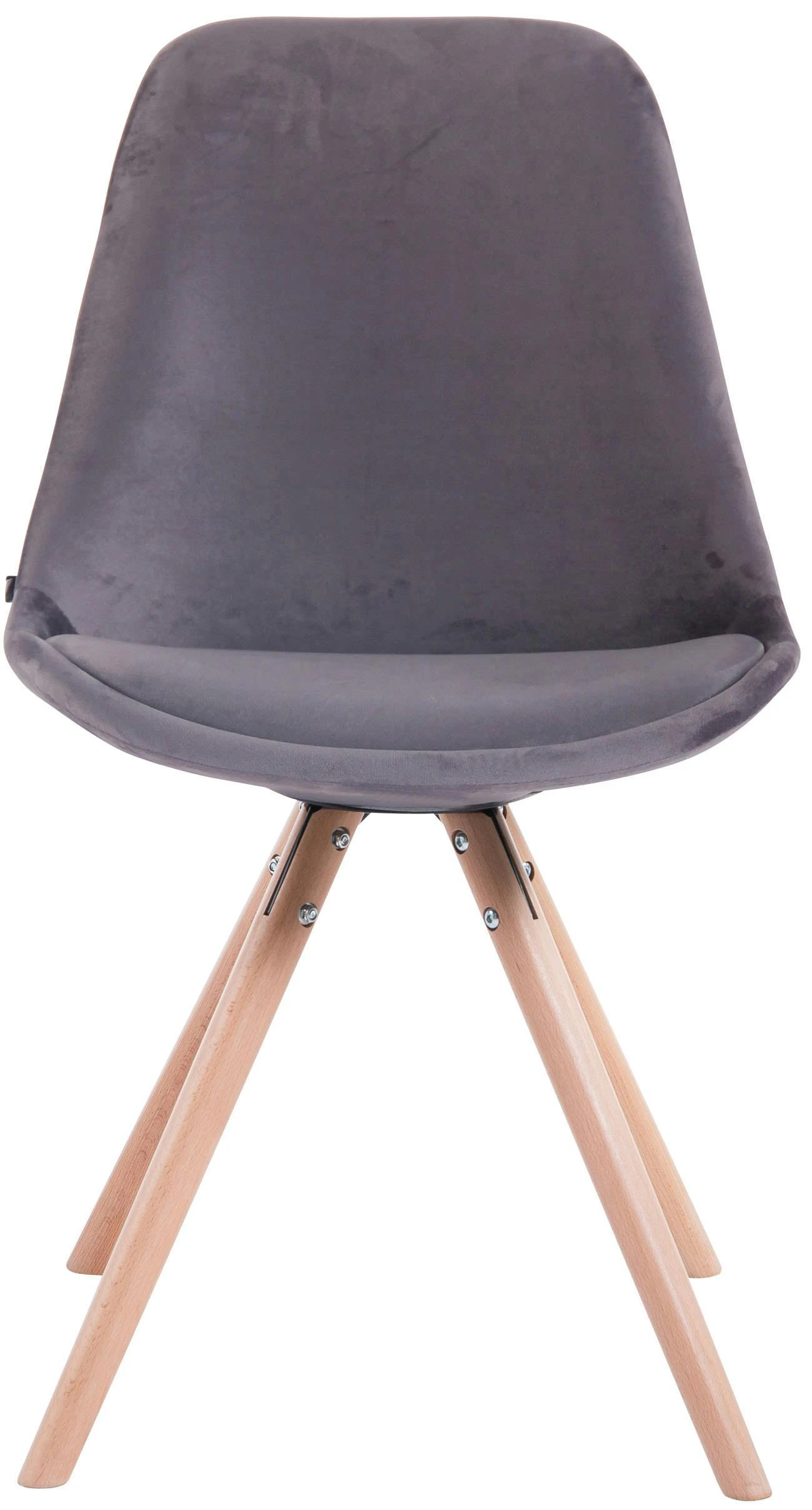 4er Set Stühle Toulouse Samt Rund Natura (eiche) Dunkelgrau 7 4er Set Stühle Toulouse Samt Rund Natura (eiche) Dunkelgrau – Bild 7