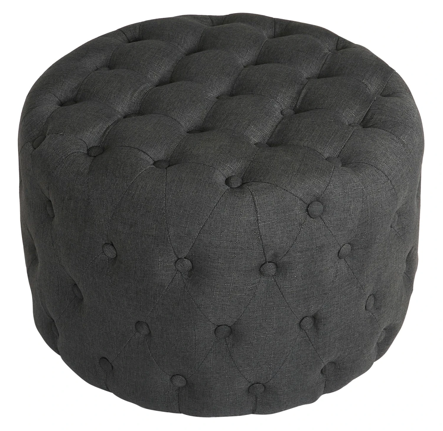 Sitzhocker Medan Stoff Dunkelgrau 1 Sitzhocker Medan Stoff Dunkelgrau