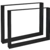 2x Tischbeine Velden 70 Cm Schwarz