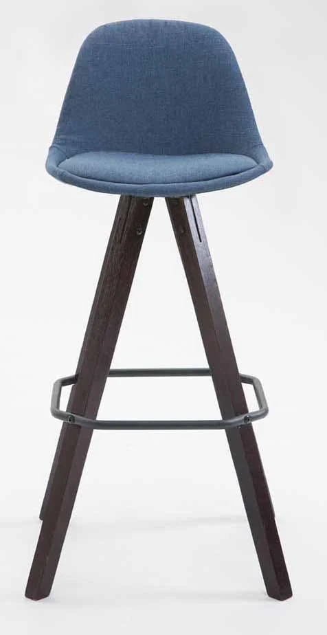 2er Set Barhocker Franklin Stoff Square Cappuccino (eiche) Blau 7 2er Set Barhocker Franklin Stoff Square Cappuccino (eiche) Blau – Bild 7