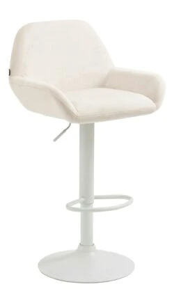 Barhocker Braga Stoff Weiß Creme -CLP 0fa469f1 093e 4391 ac57 65e5fc6c6c72