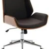 Bürostuhl Zwolle Kunstleder Walnuss/braun