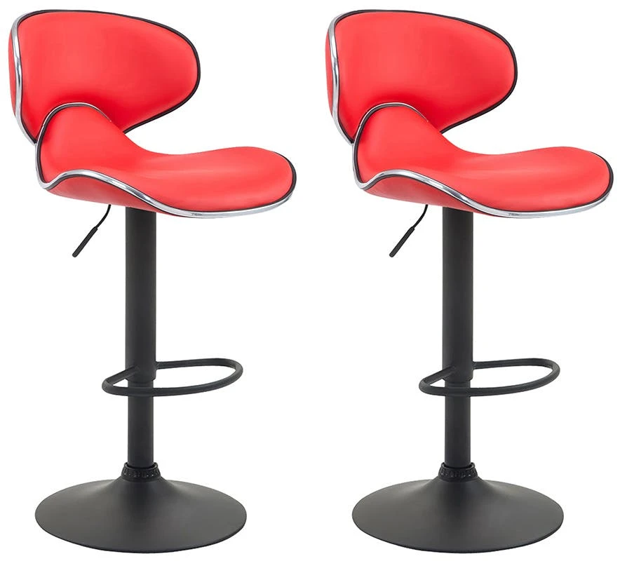 2er Set Barhocker Las Vegas V2 Kunstleder Schwarz Rot 1 2er Set Barhocker Las Vegas V2 Kunstleder Schwarz Rot