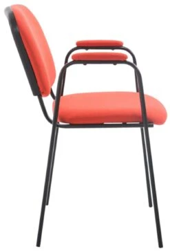 4er Set Besucherstühle Ken PRO Stoff Rot -CLP 12876e64 3a9e 464d 97c9 44df8ba08a00