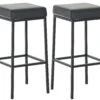 2er Set Barhocker Montreal 80 Kunstleder Schwarz Schwarz