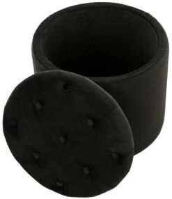 Sitzhocker Pantin Samt Schwarz -CLP 13bab720 e07c 4847 83a8 39b188842050