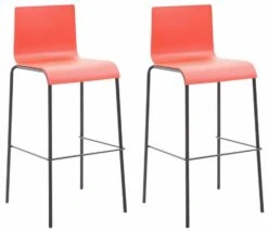 Barhocker Kado Kunststoff Square Schwarz Rot -CLP 14ca614f 7a63 481d a5a4 0423bb619ae8