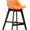 Barhocker Cannes Kunststoff Cappuccino Orange