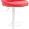 Barhocker Lazio Kunstleder Weiß Rot