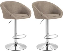2er Set Barhocker Miami V2 Stoff Chrom Dunkelgrau -CLP 210929c4 9609 4178 8231 b4549195e5fe 2