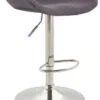 Barhocker Anaheim Filz Chrom Grau