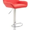 Barhocker Braga Kunstleder Chrom Rot