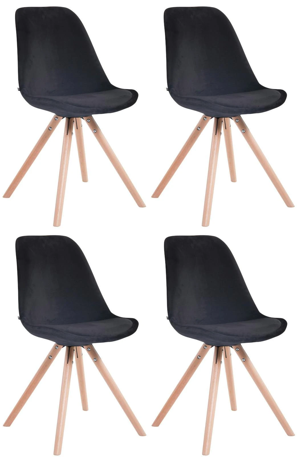 4er Set Stühle Toulouse Samt Rund Natura Blau 5 4er Set Stühle Toulouse Samt Rund Natura Blau – Bild 5