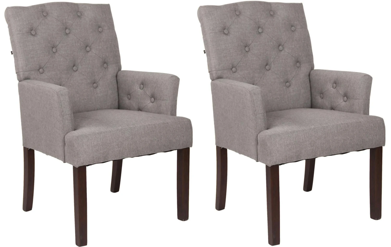 2er Set Stuhl Sugar Stoff Antik Dunkelgrau 4 2er Set Stuhl Sugar Stoff Antik Dunkelgrau – Bild 4