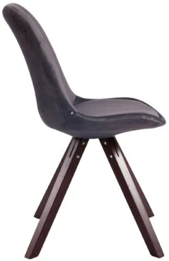 Besucherstuhl Toulouse Samt Square Cappuccino Dunkelgrau -CLP 2587e686 495b 4af4 9c14 adf5c70d610e