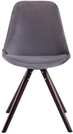 4er Set Stühle Toulouse Samt Rund Cappuccino (eiche) Dunkelgrau -CLP 29aaf014 ac67 49a4 8557 e3434ad6239b