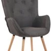 Lounger Ashford Stoff Natura Dunkelgrau