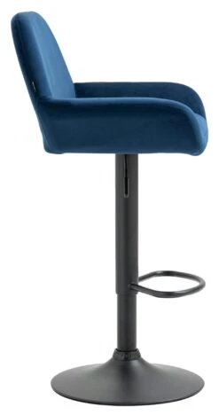 Barhocker Braga Samt Schwarz Blau -CLP 2c723718 ad0a 4c44 8c1e 9349d34ab6ce 1