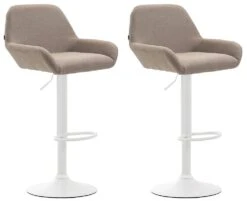 Barhocker Braga Stoff Weiß Taupe 10 Barhocker Braga Stoff Weiß Taupe -CLP 3326bf70 b1ce 4924 92fe 285982fb7e69