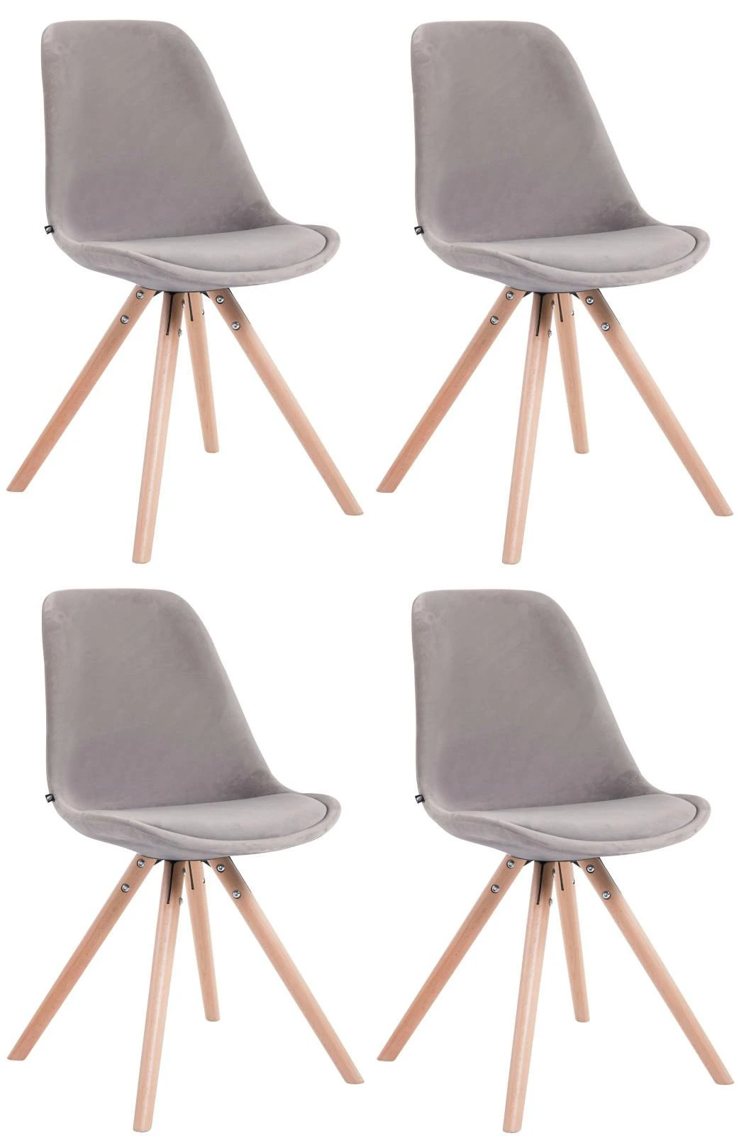 4er Set Stühle Toulouse Samt Rund Natura Blau 3 4er Set Stühle Toulouse Samt Rund Natura Blau – Bild 3