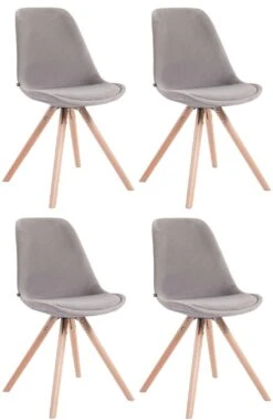 4er Set Stühle Toulouse Samt Rund Natura Dunkelgrau -CLP 345da073 b5c9 44f9 8add 13afde1c5f27 3