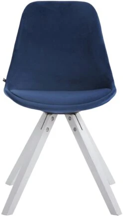 4er Set Stühle Toulouse Samt Square Weiß (eiche) Blau -CLP 34d6c4ac e01d 4496 9ee6 5e5d68d1e0ff