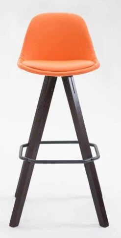 2er Set Barhocker Franklin Vollgepolstert Kunstleder Square Cappuccino (eiche) Orange -CLP 3559be40 a371 42d3 be8a 2fda9e0c7115