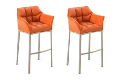 2er Set Barhocker Damaso Kunstleder Mit 4-Fuß Gestell Edelstahl Weiß 10 2er Set Barhocker Damaso Kunstleder Mit 4-Fuß Gestell Edelstahl Weiß -CLP 37d468d6 195e 41b9 9423 a7a7ca207407