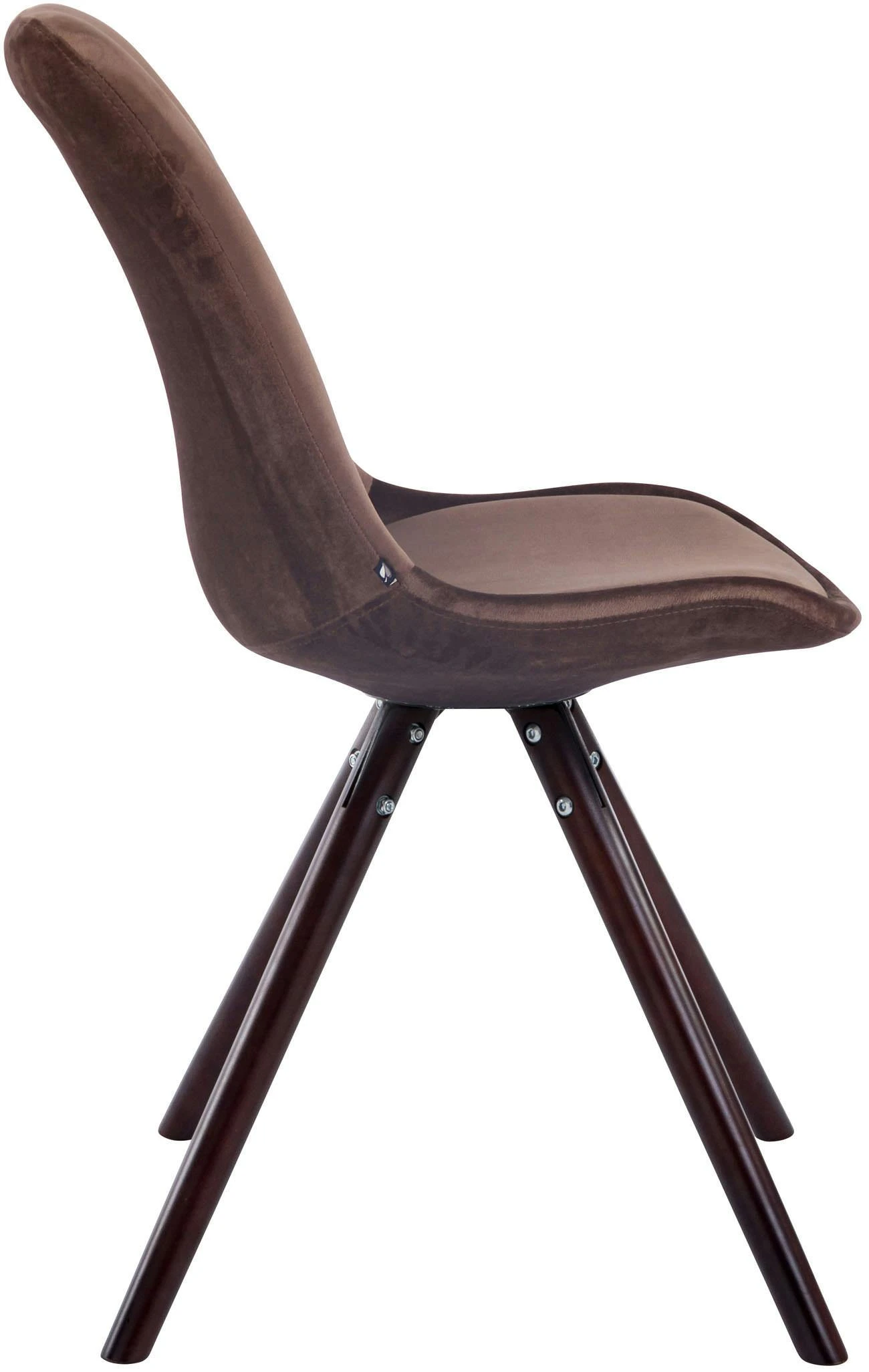 4er Set Stühle Toulouse Samt Rund Cappuccino (eiche) Braun 6 4er Set Stühle Toulouse Samt Rund Cappuccino (eiche) Braun – Bild 6