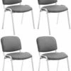 4er Set Stühle Ken C Kunstleder Grau