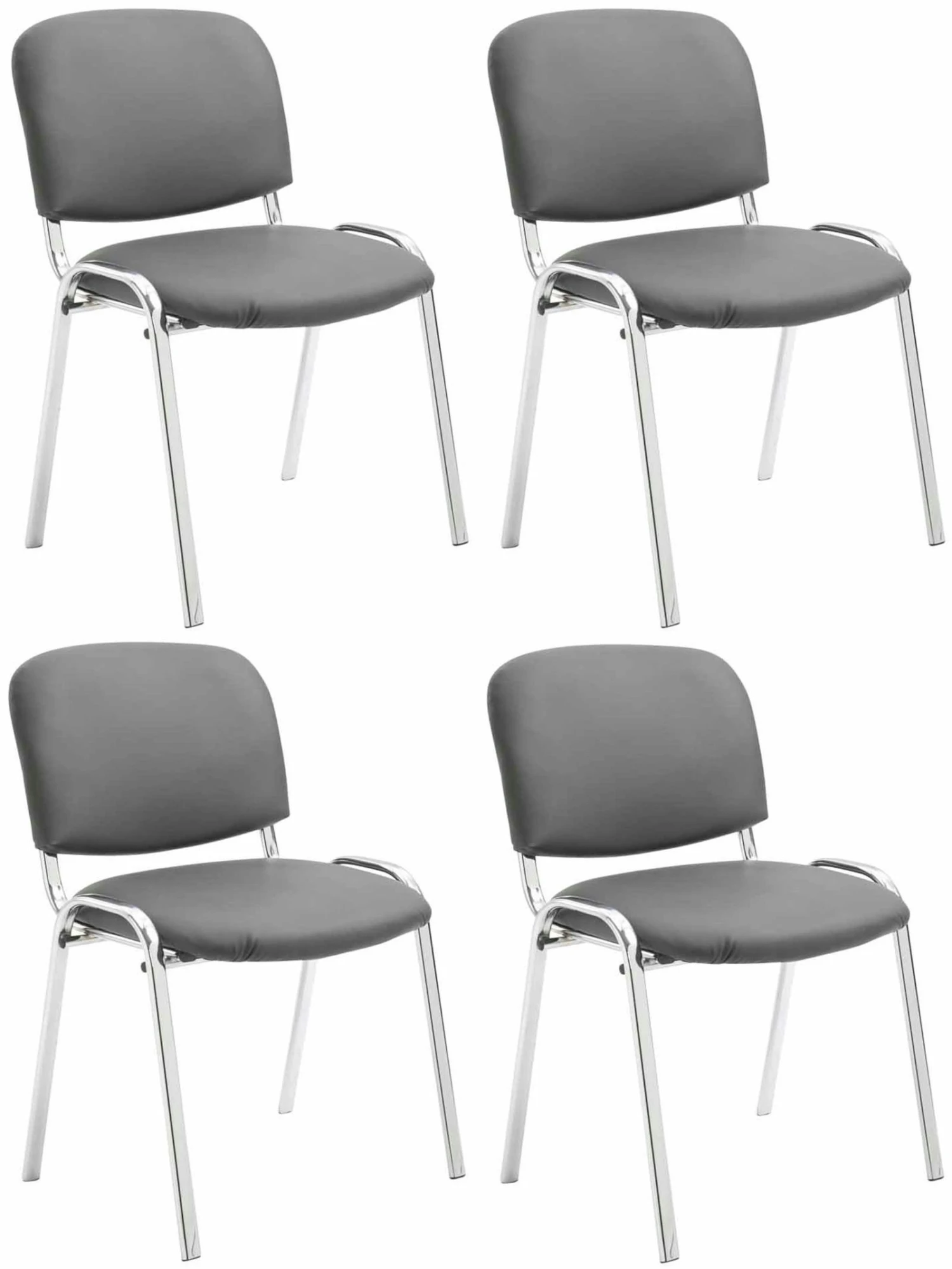 4er Set Stühle Ken C Kunstleder Braun 2 4er Set Stühle Ken C Kunstleder Braun – Bild 2