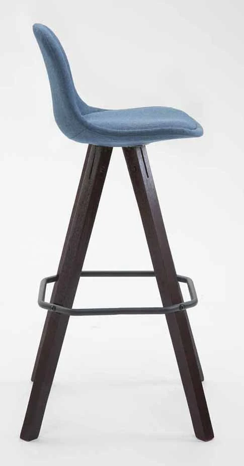 2er Set Barhocker Franklin Stoff Square Cappuccino (eiche) Blau 6 2er Set Barhocker Franklin Stoff Square Cappuccino (eiche) Blau – Bild 6