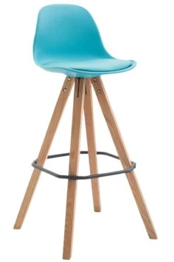 Barhocker Franklin Stoff Square Natura (eiche) Blau -CLP 40ca1de4 72c3 4737 b3bf e23ffa9100d5 1