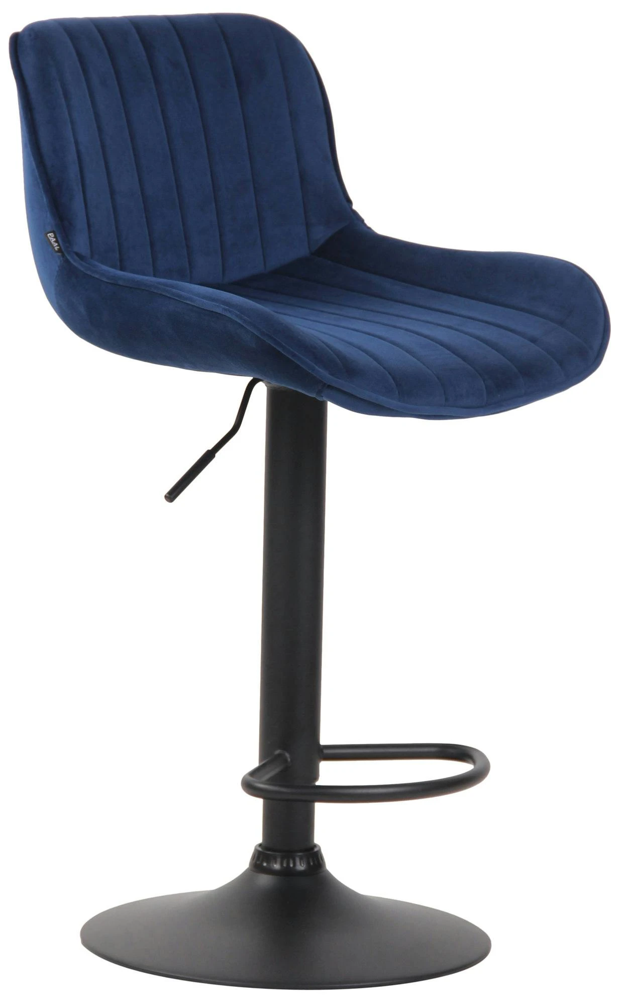 Barhocker Lentini Samt Schwarz Blau 1 Barhocker Lentini Samt Schwarz Blau