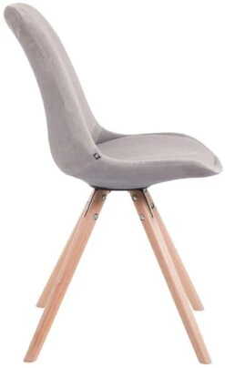 4er Set Stühle Toulouse Samt Rund Natura (eiche) Grau -CLP 4417a440 55c1 484c 8b72 0191e34a9b98