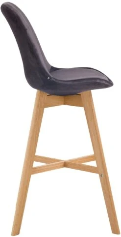 Barhocker Cannes Samt Natura Dunkelgrau -CLP 44af65a4 274b 42c9 8e7c 20f4bae58532