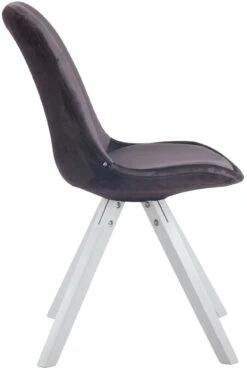 4er Set Stühle Toulouse Samt Square Weiß Dunkelgrau -CLP 474617d9 fffc 466c a15c bf390cf8b8ff