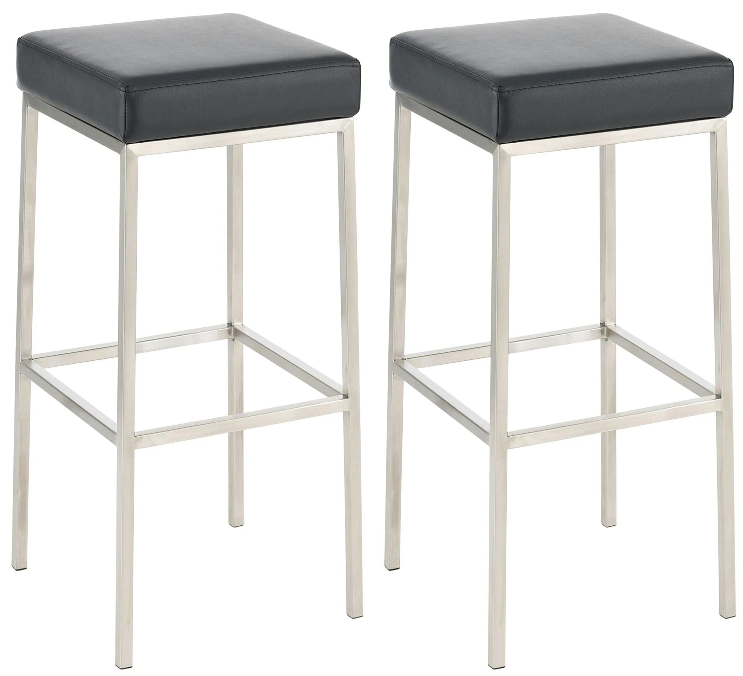 2er Set Barhocker Montreal 80 Kunstleder Schwarz Schwarz 5 2er Set Barhocker Montreal 80 Kunstleder Schwarz Schwarz – Bild 5