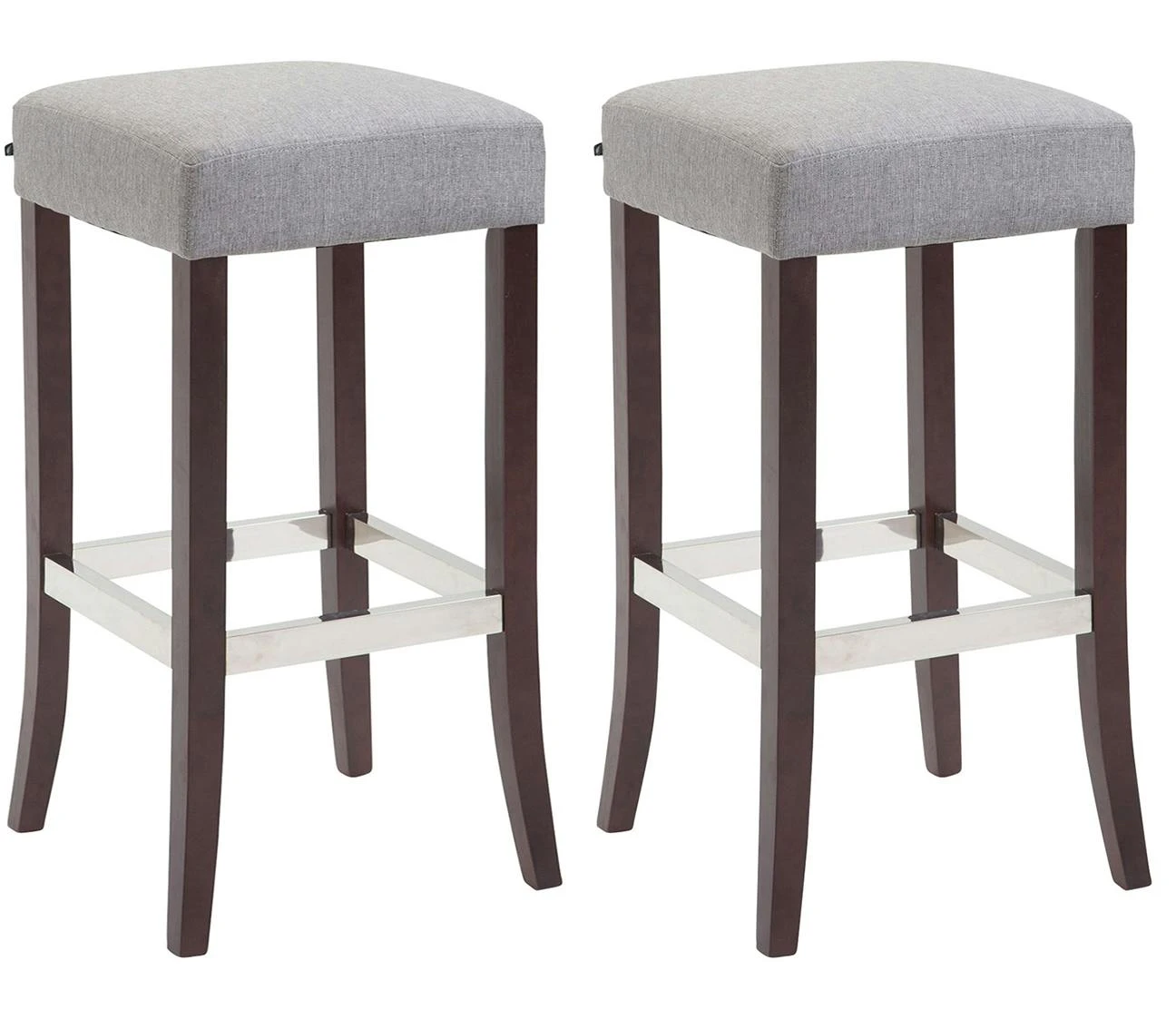 Barhocker Venta Stoff Cappuccino Grau 2 Barhocker Venta Stoff Cappuccino Grau – Bild 2