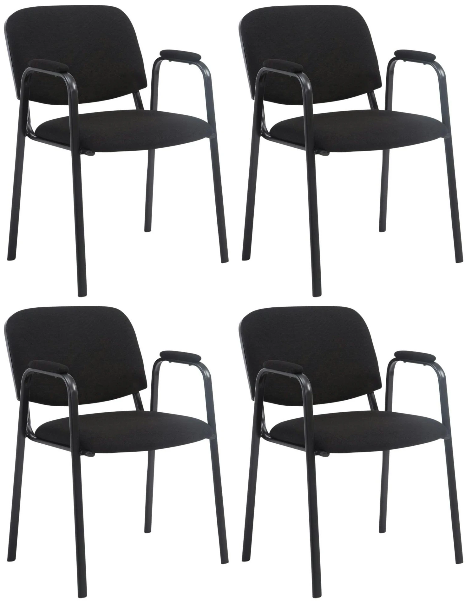 4er Set Besucherstühle Ken PRO Stoff Grau 2 4er Set Besucherstühle Ken PRO Stoff Grau – Bild 2