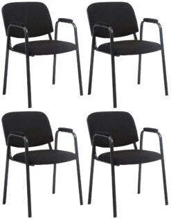 4er Set Besucherstühle Ken PRO Kunstleder Schwarz -CLP 480b89cd 1b9b 4328 be37 5dddf4789c94 4