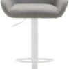 Barhocker Braga Stoff Weiß Grau