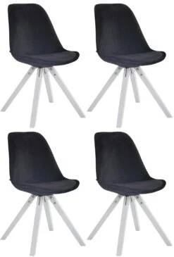 4er Set Stühle Toulouse Samt Square Weiß (eiche) Grau -CLP 49c6d493 2cac 4dec afce 80f983b4d2e8 1