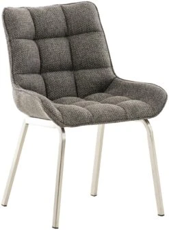 Stuhl Saranda Stoff Edelstahl Grau -CLP 4a207de3 66f5 484d 84ce 930b246b0810