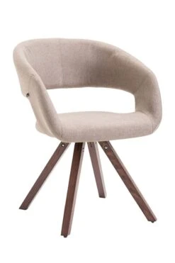 Esszimmerstuhl Suez Stoff Walnuss Taupe