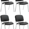 4er Set Stühle Ken C Kunstleder Schwarz
