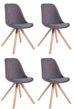 4er Set Stühle Toulouse Samt Rund Natura (eiche) Dunkelgrau 9 4er Set Stühle Toulouse Samt Rund Natura (eiche) Dunkelgrau -CLP 4e12804a a743 4a33 8861 9a1a5f4ad7b8 2