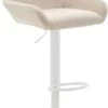 Barhocker Braga Stoff Weiß Creme