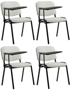 4er Set Stühle Ken Mit Klapptisch Kunstleder Weiß
