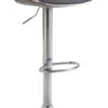 Barhocker Shanghai Stoff Chrom Hellgrau
